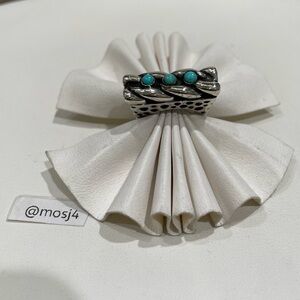 Retired Dian Malouf Ring w/Turquoise